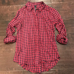 Liverpool Jeans Flannel w/ Back Button Detail - S